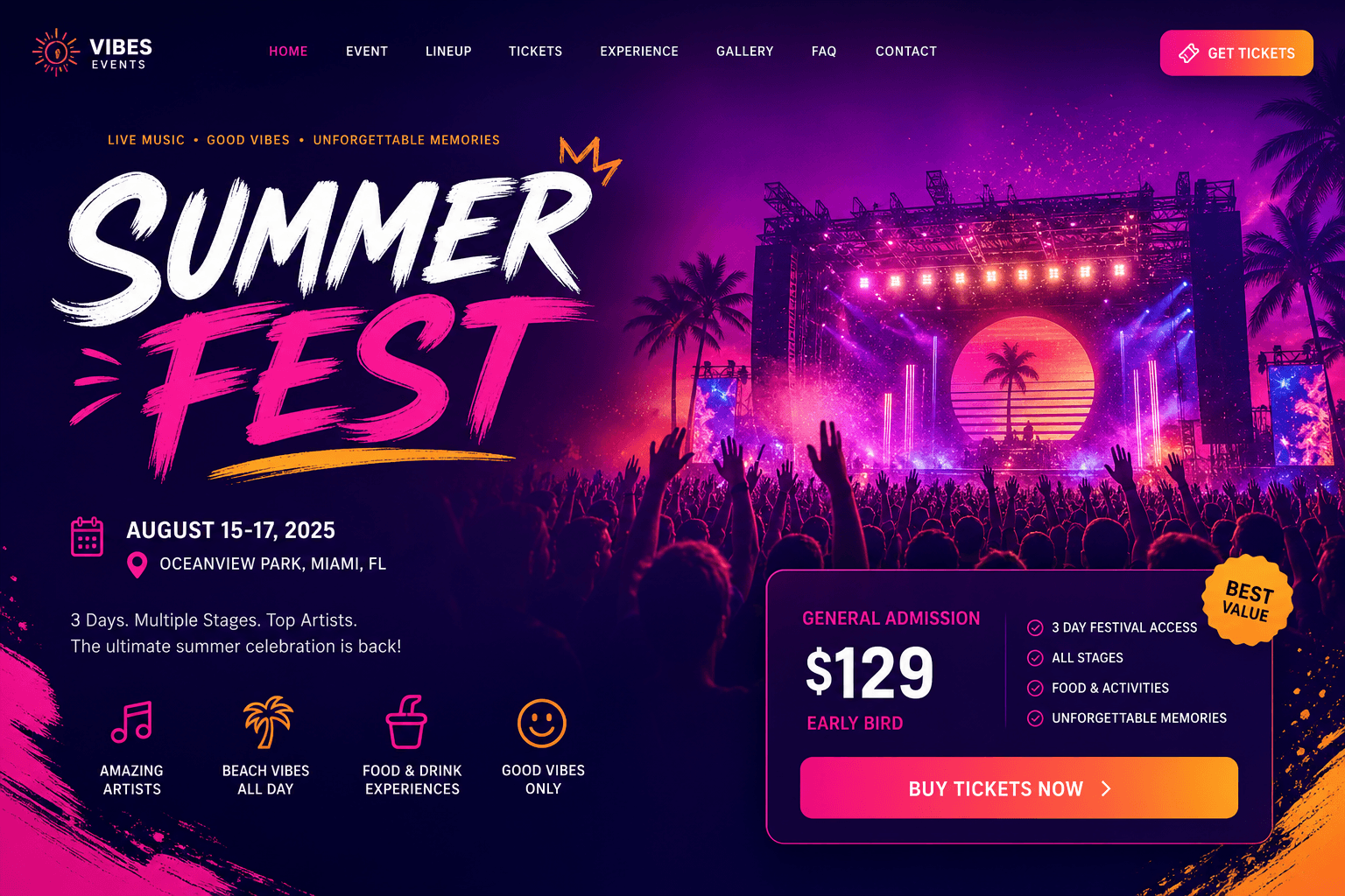 Скриншот проекта EventPro
