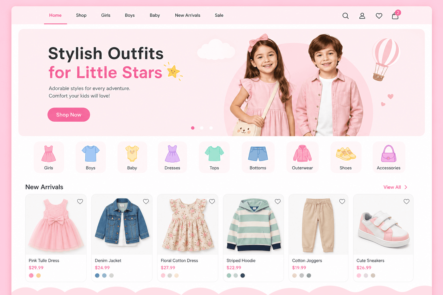 Скриншот проекта ModaKids